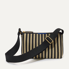 PDP |The Casual Crossbody in Black Tie, shown from the front.