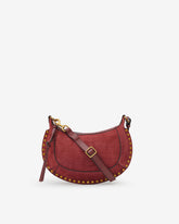 Oskan Moon Bag in Crocodile-Effect Velvet Leather