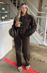 Charlotte Denim Jacket Chocolate Wash
