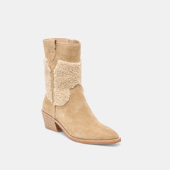 SALIL PLUSH BOOTS DK TAUPE SUEDE