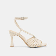 NIVANA HEELS OFF WHITE CRINKLE PATENT