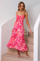 Peony Pillow Maxi Dress Pink
