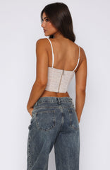 Don't Get Greedy Bustier White