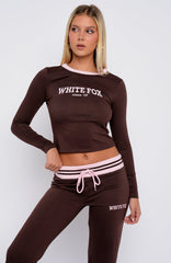 Everything We Do Long Sleeve Baby Tee Chocolate