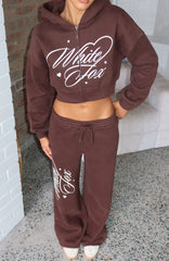Love You Regardless Wide Leg Sweatpants Chocolate