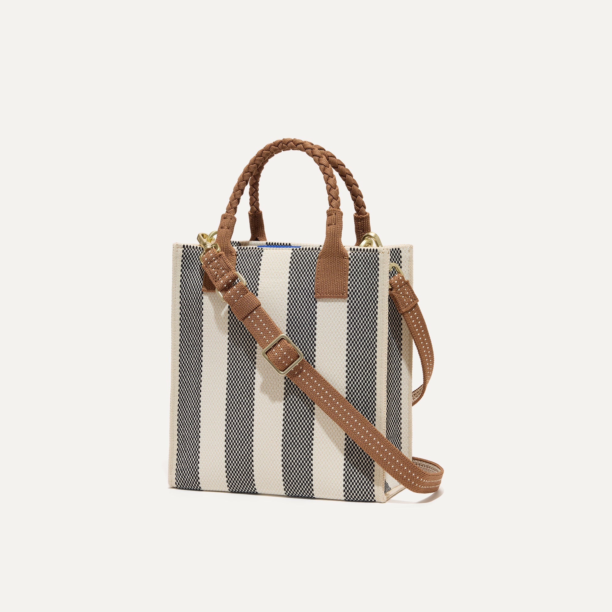 PLP |The Petite Classic Tote in Cabana Stripe shown from the front.
