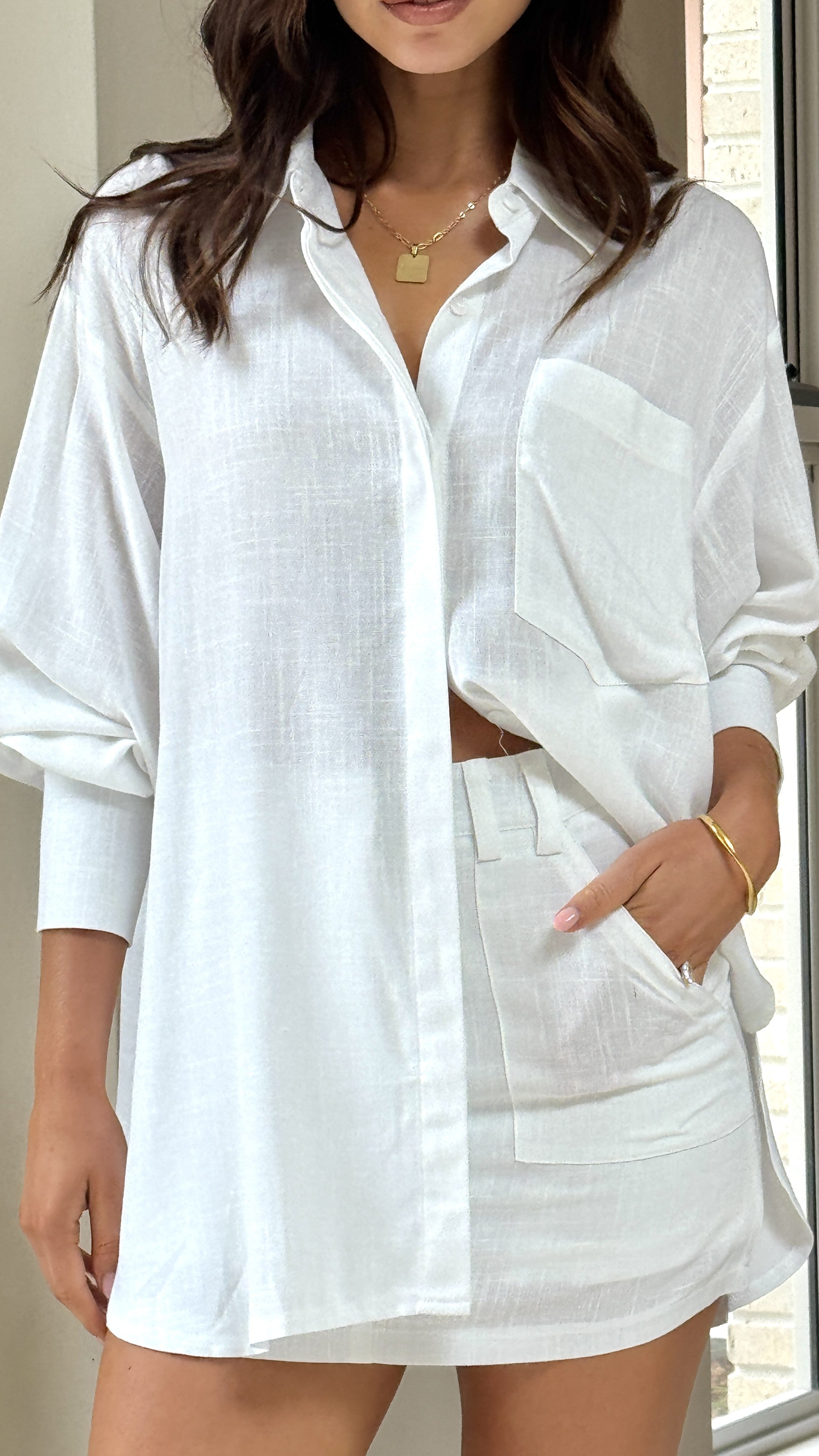 Charla Mini Skort - White