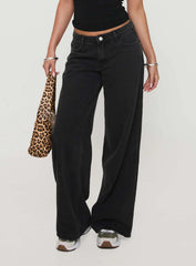 Ramos Low Rise Straight Leg Jeans Washed Black Petite