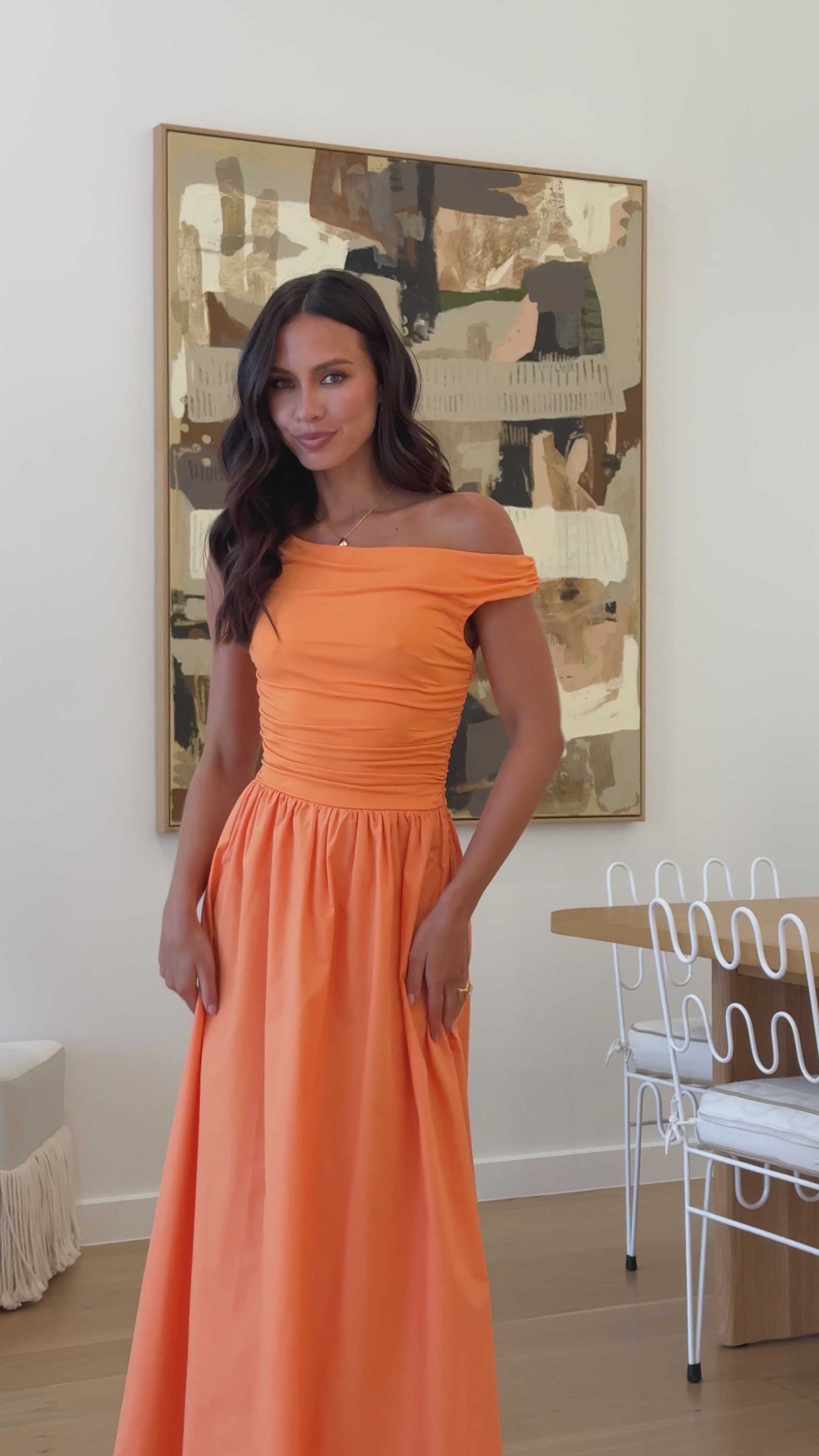 Immy Midi Dress - Melon