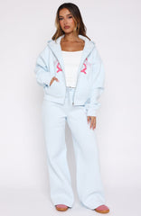 Lucky Thirteen Audrina Wide Leg Sweatpants Blue