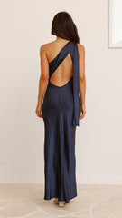 Halle One Shoulder Maxi Dress - Navy