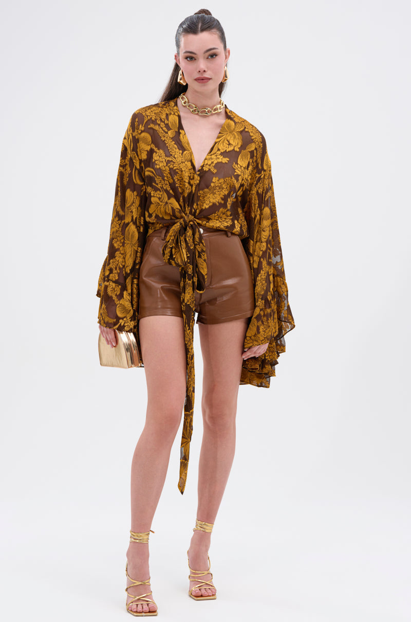 ADORE YOU TIE FRONT BLOUSE