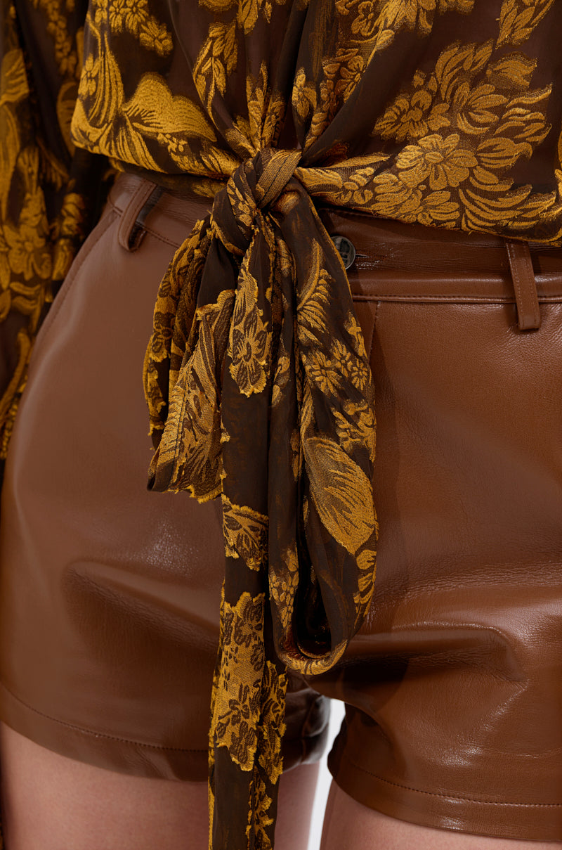 ADORE YOU TIE FRONT BLOUSE