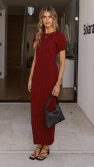 Mari Maxi Dress - Burgundy