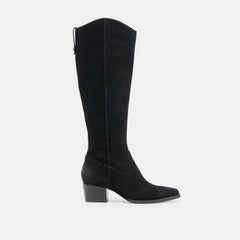 VIRONA H2O WIDE CALF BOOTS ONYX SUEDE