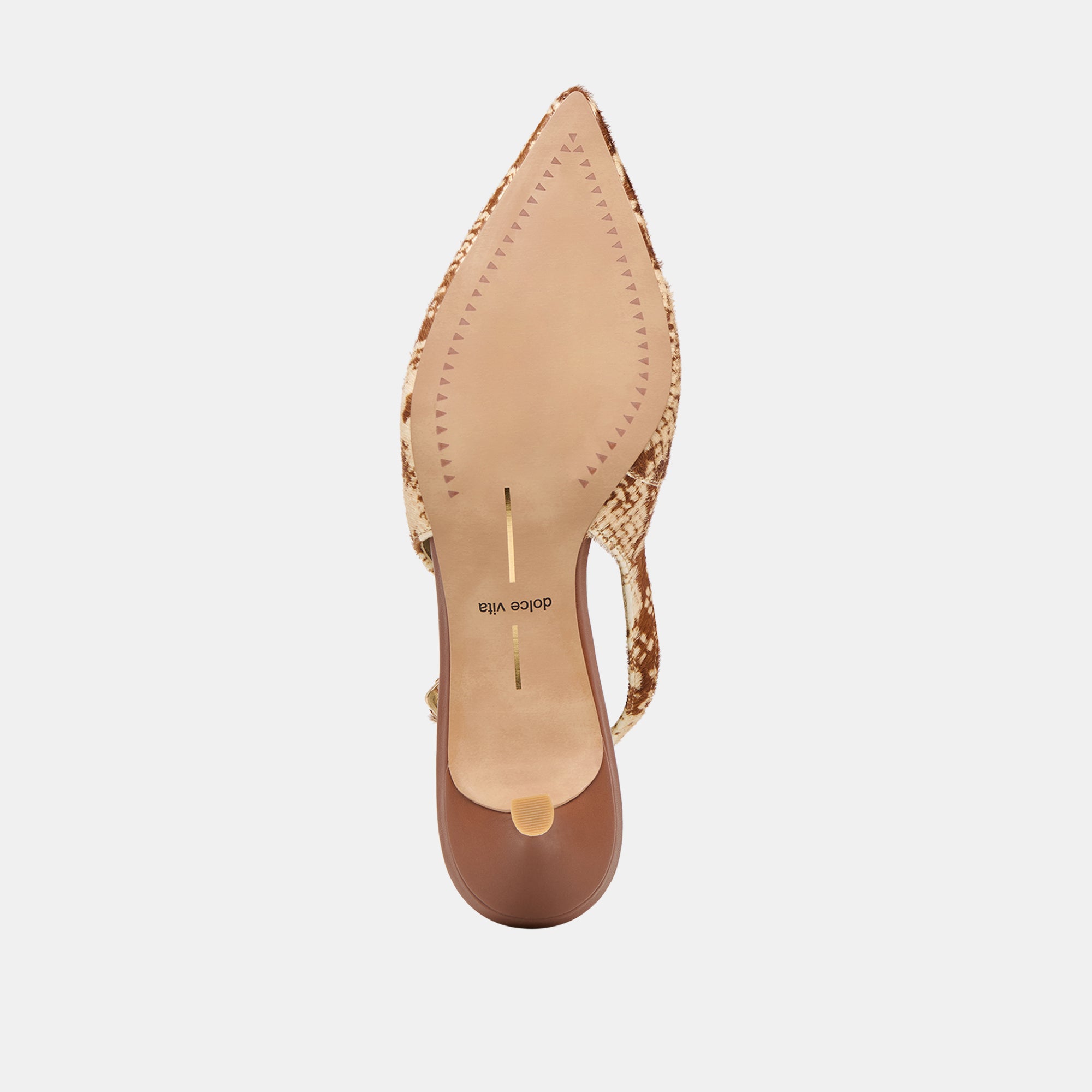 ALENNA HEELS BROWN SNAKE CALF HAIR
