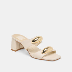 BARNET HEELS BONE LEATHER