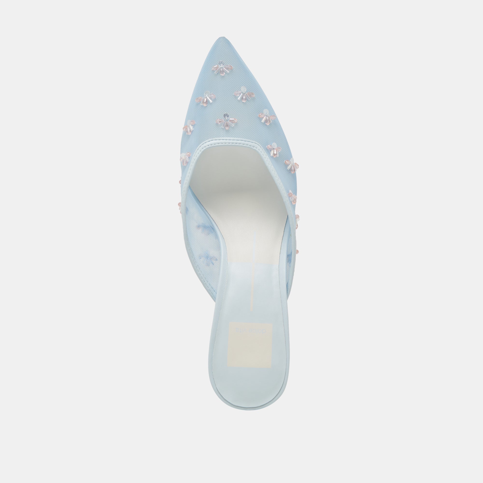 CLARA HEELS ICE BLUE MESH