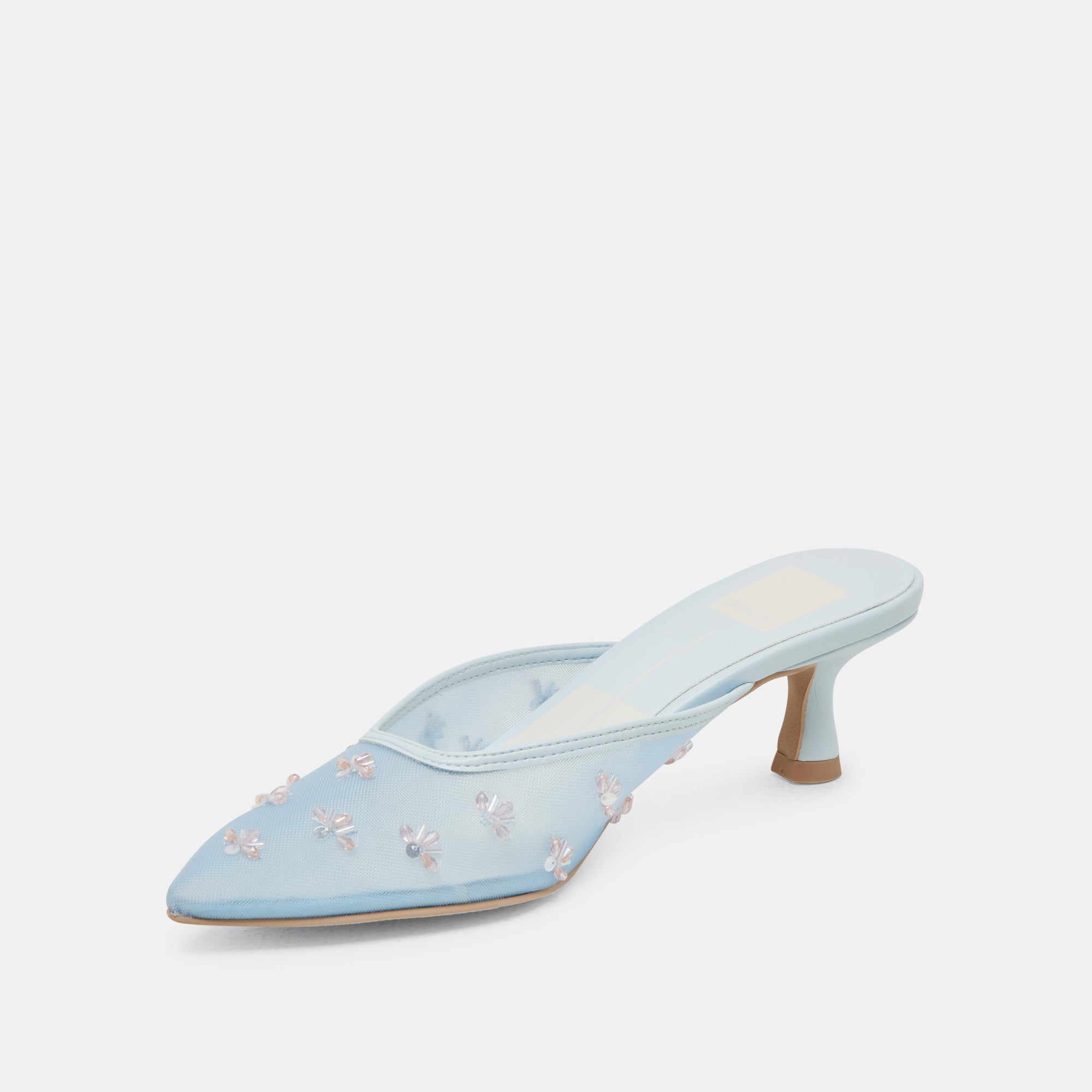 CLARA HEELS ICE BLUE MESH