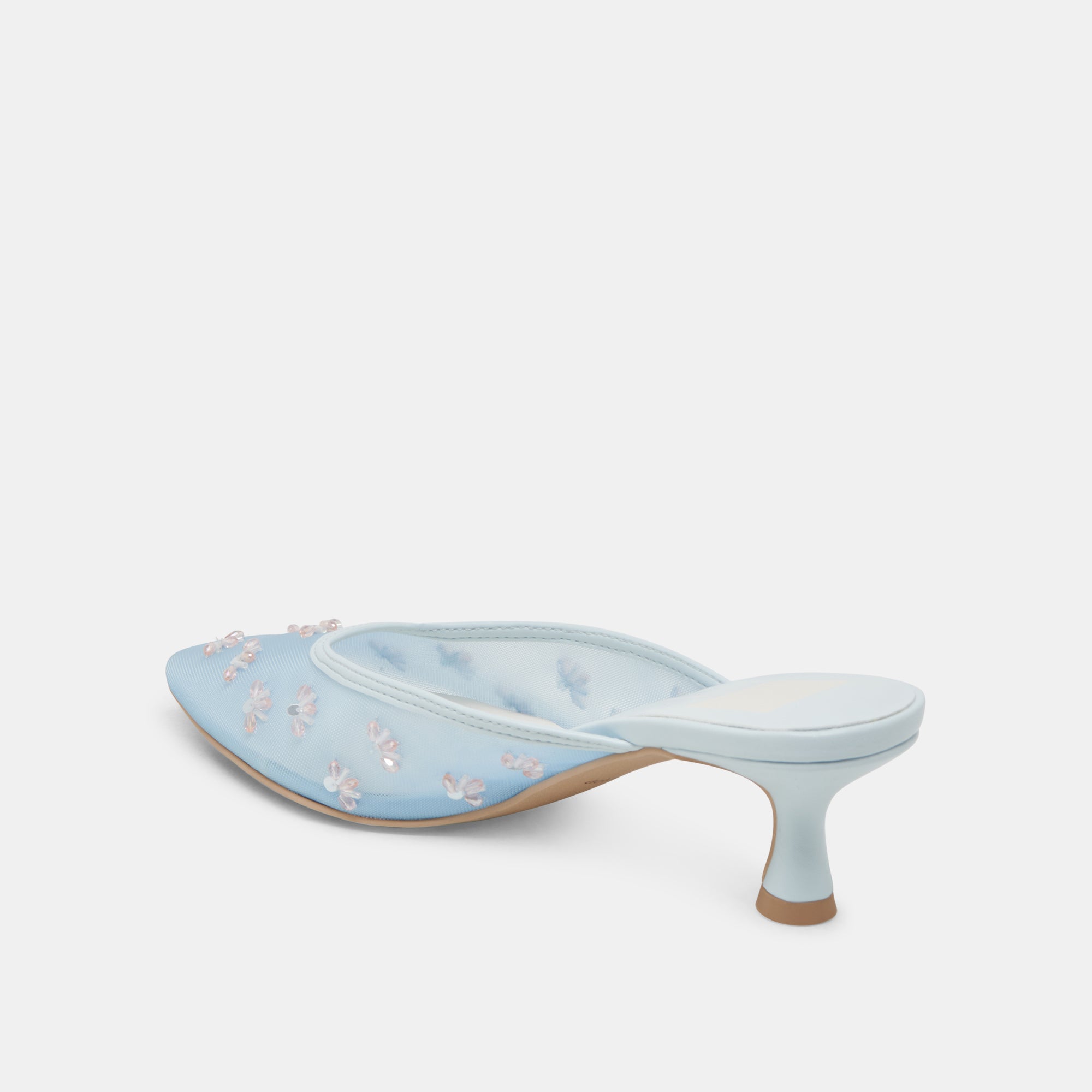 CLARA HEELS ICE BLUE MESH