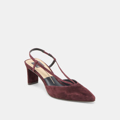 GINAY HEELS MULBERRY SUEDE