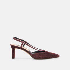 GINAY HEELS MULBERRY SUEDE