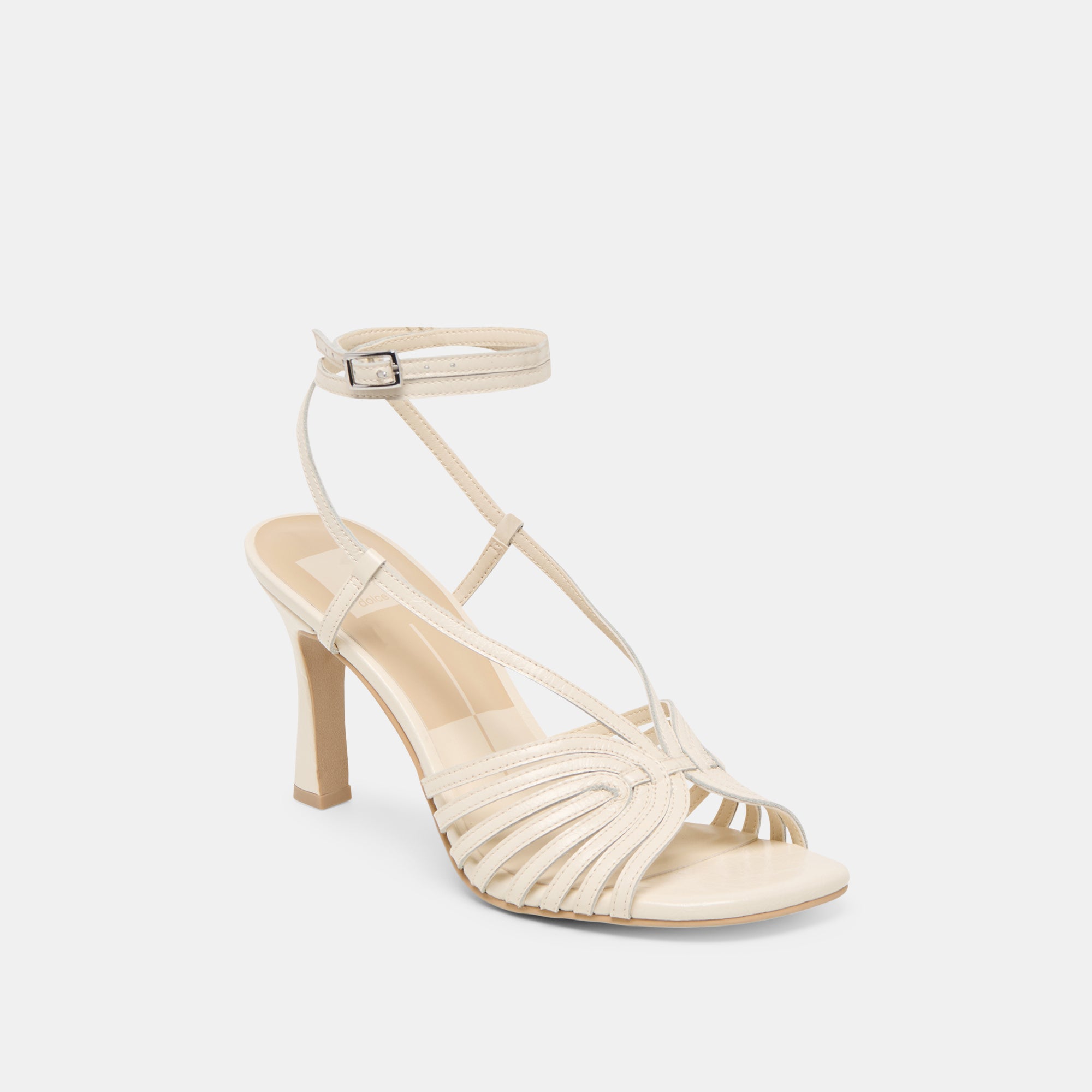 NIVANA HEELS OFF WHITE CRINKLE PATENT