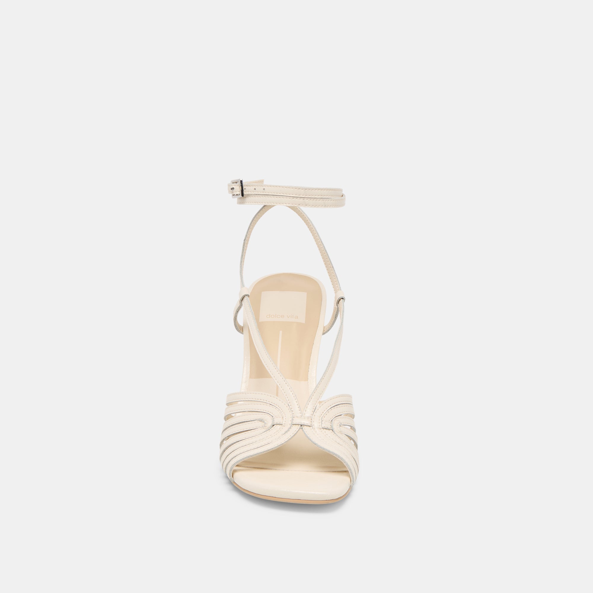 NIVANA HEELS OFF WHITE CRINKLE PATENT