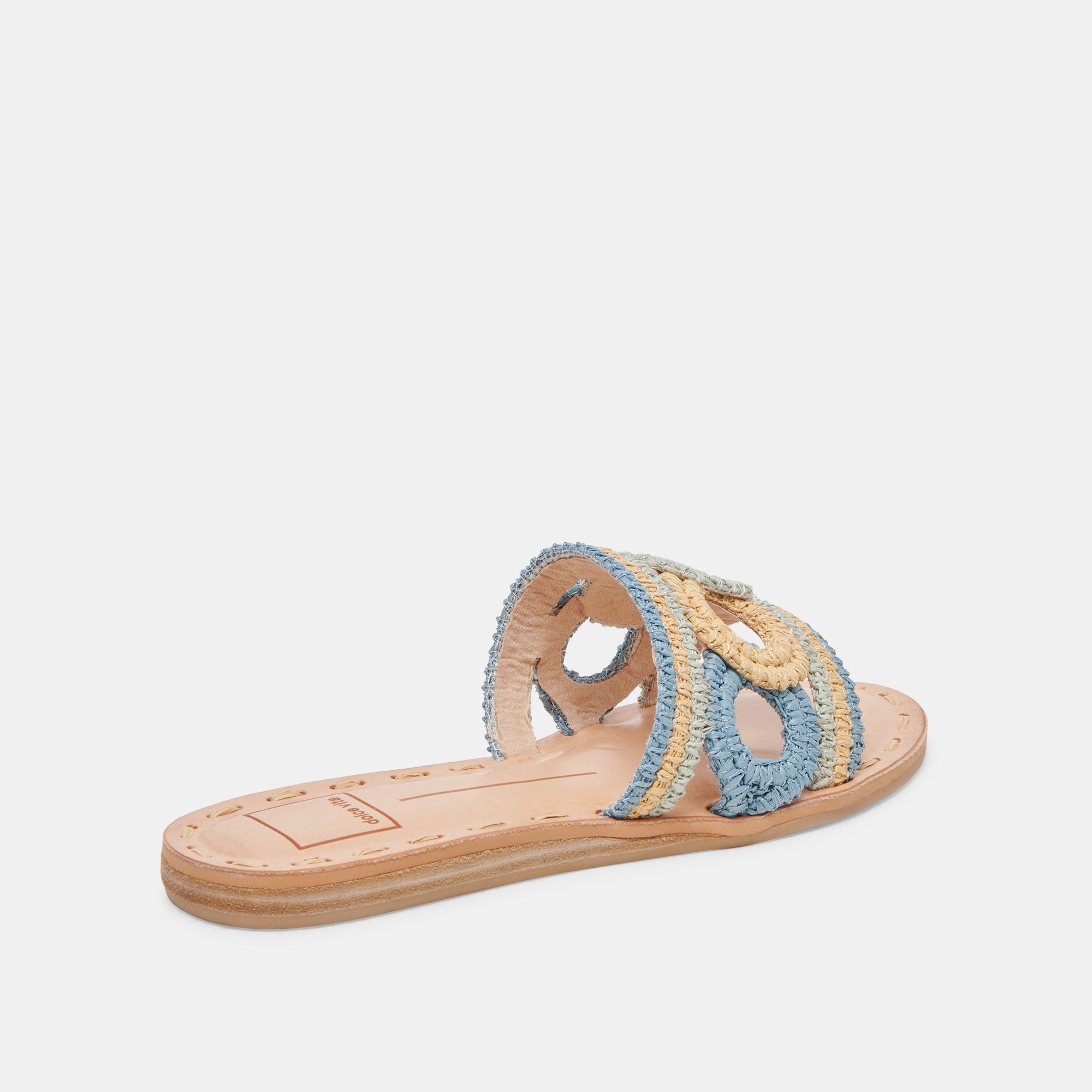 DANY SANDALS BLUE MULTI RAFFIA - re:vita