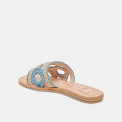DANY SANDALS BLUE MULTI RAFFIA - re:vita
