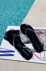 Dean Jelly Thong Sandals Black/Clear