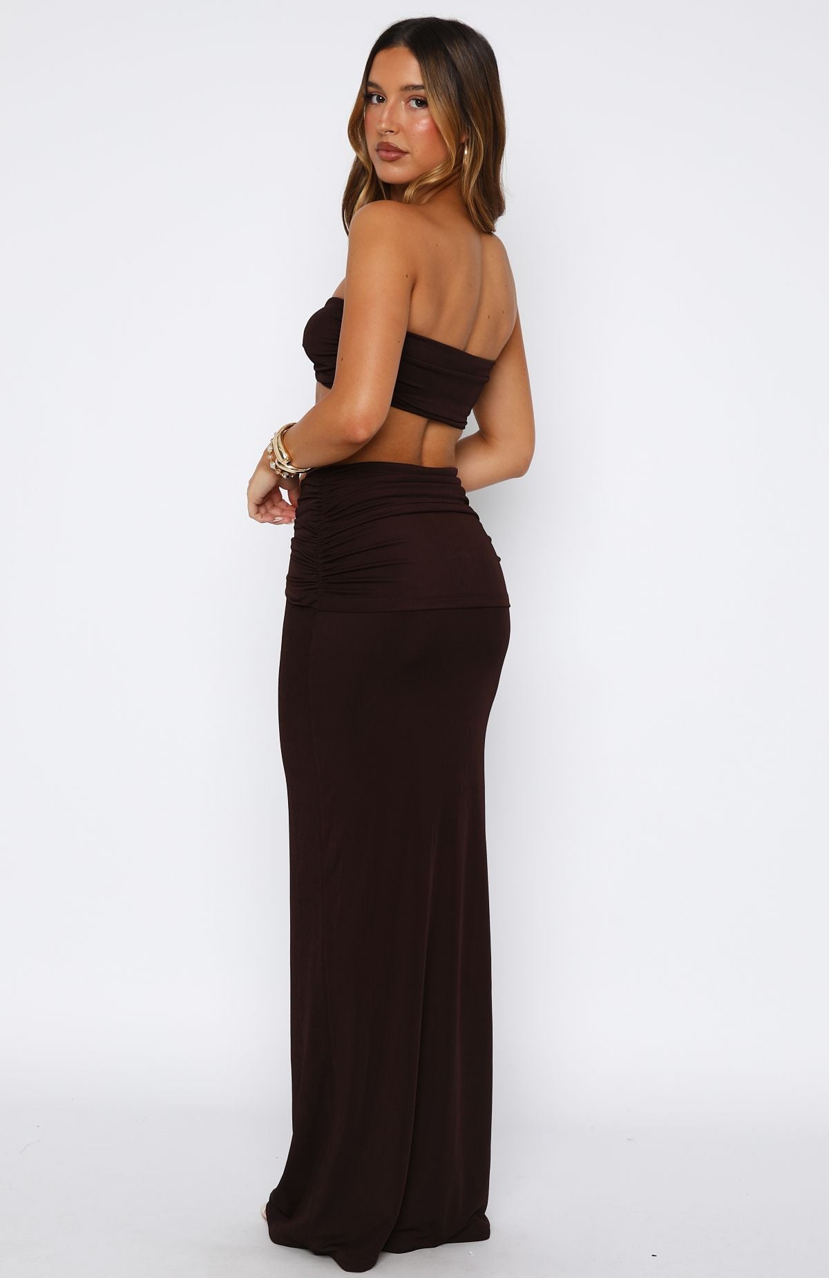 Lil Mermaid Maxi Skirt Chocolate