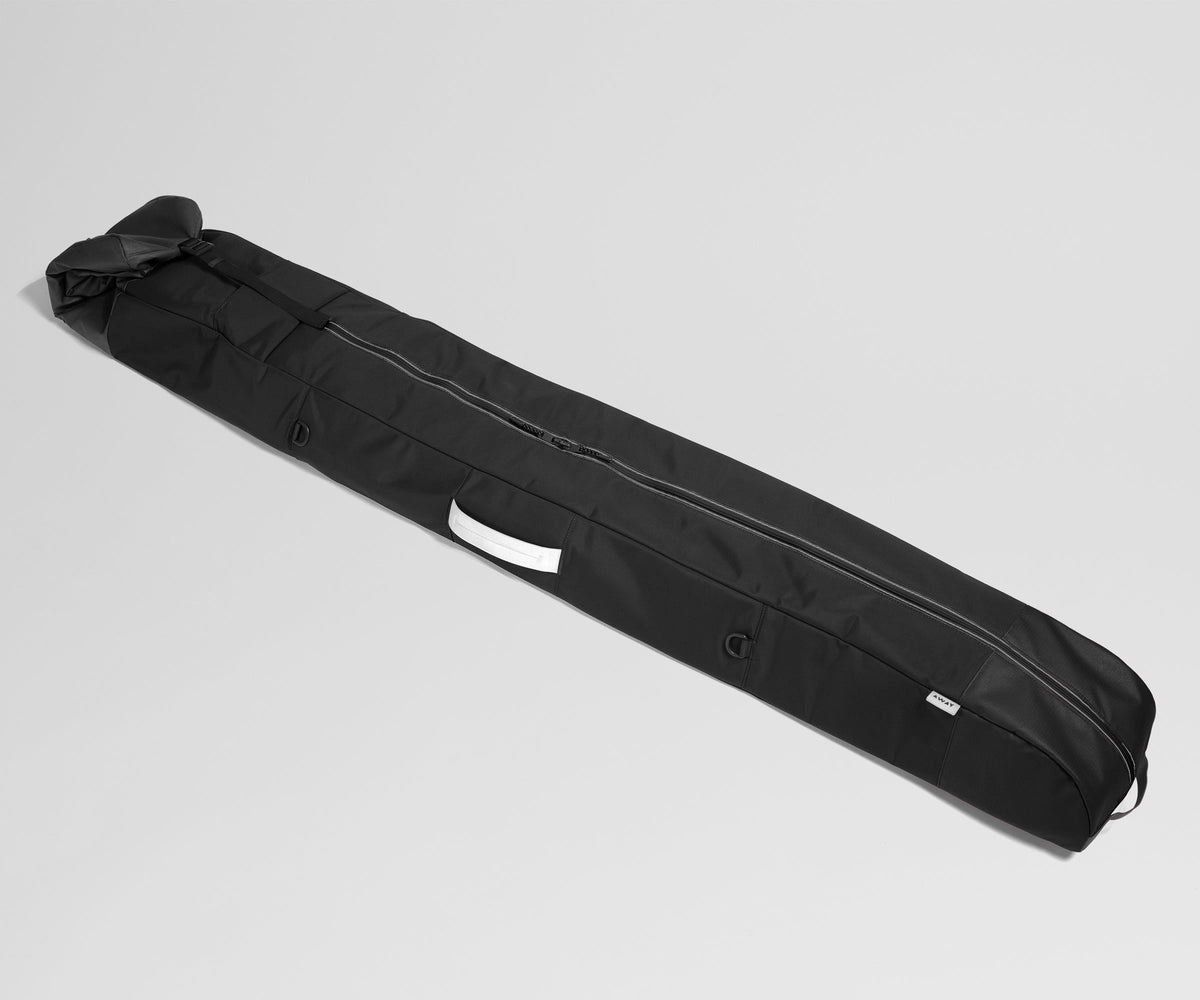 Roll-Top Ski Bag in Jet Black