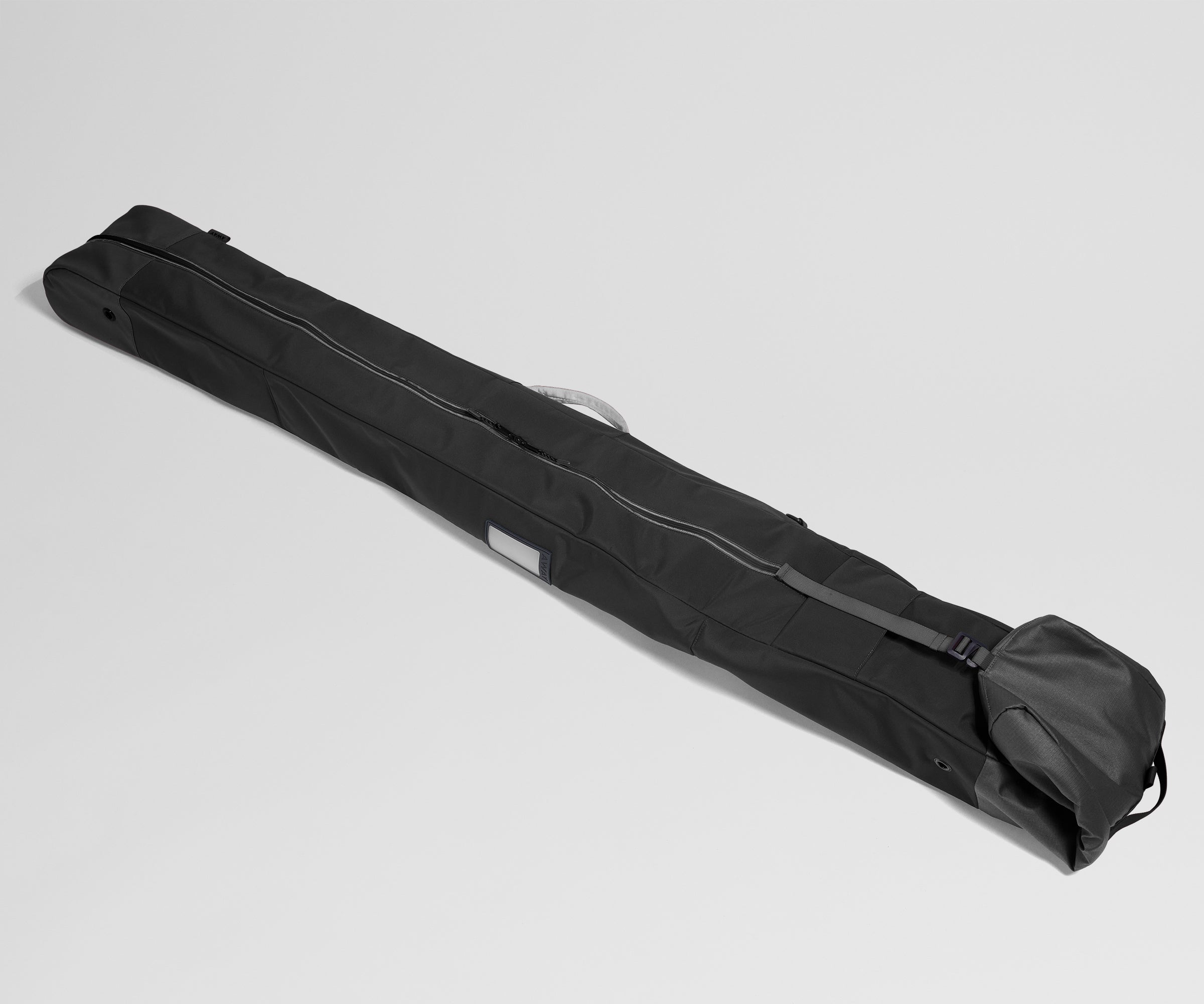 Roll-Top Ski Bag in Jet Black