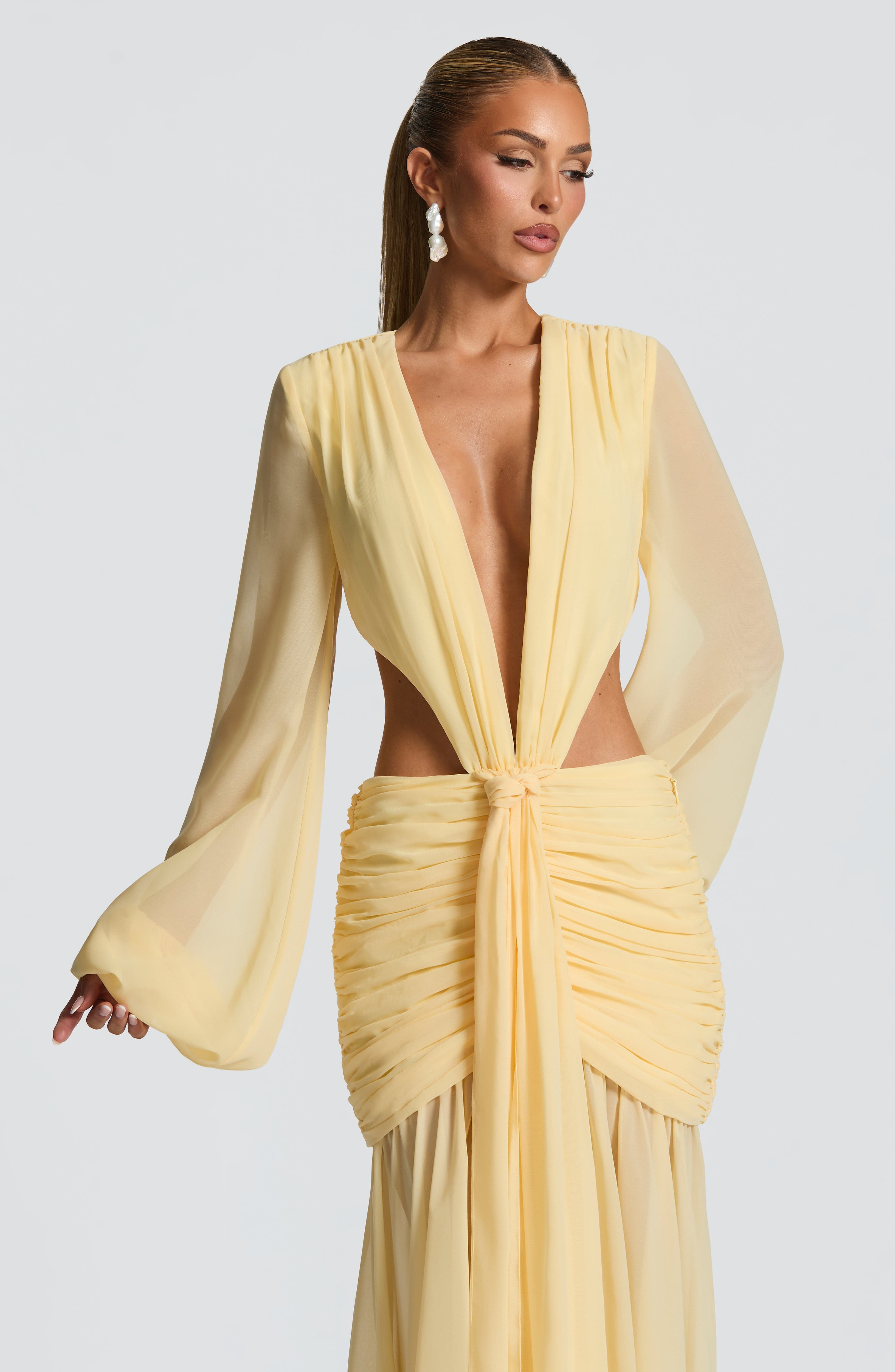 Andrina Maxi Dress - Lemon Dress Babyboo Fashion Premium Exclusive Design
