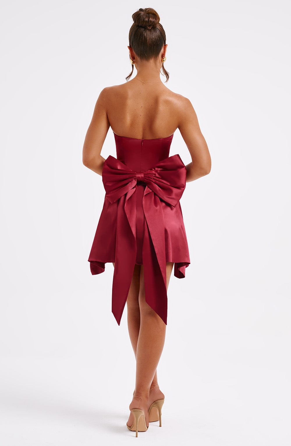 Freja Mini Dress - Burgundy Dress Babyboo Fashion Premium Exclusive Design