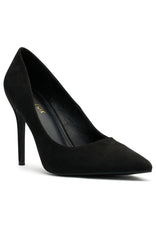 Alara Heels Black Faux Suede