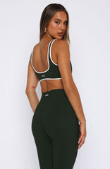 I'll Prove It Sports Crop Forest/Cream