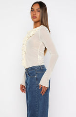 Just Me Long Sleeve Top Butter