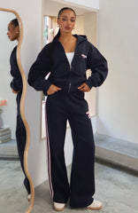 Lucky Thirteen Charise Wide Leg Sweatpants Navy